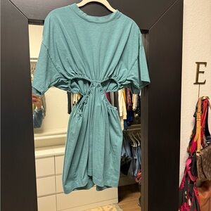 Free People Teal Mini Dress